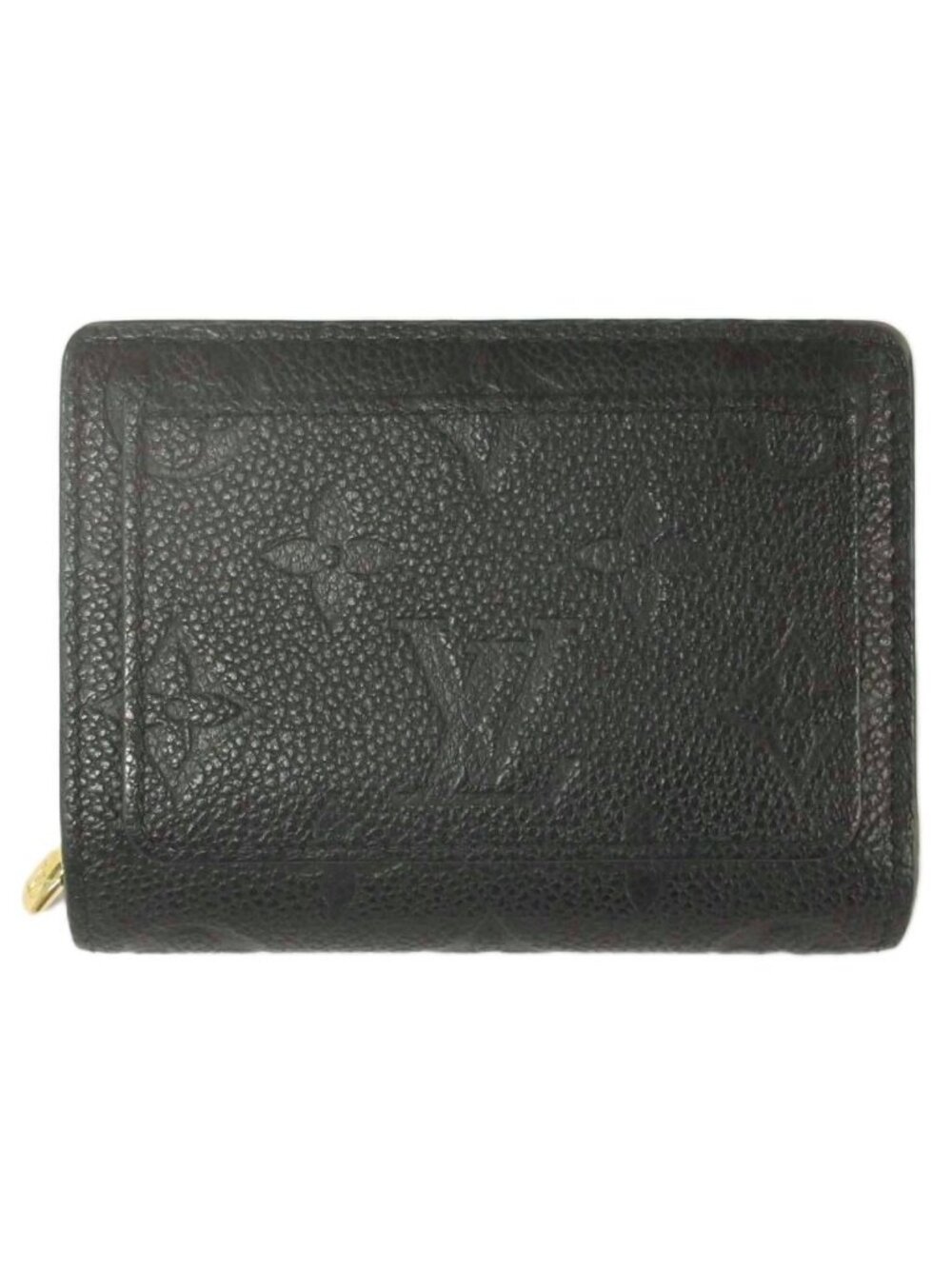 Louis Vuitton Portefeuille Clair Monogram Empreinte Noir Black Leather Mini